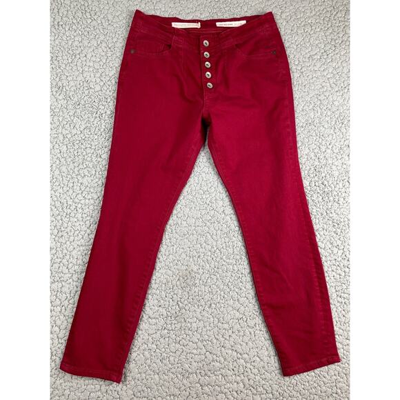 Pilcro and the Letterpress Anthropologie High Rise Skinny Button Fly Pants 29 - Picture 4 of 10